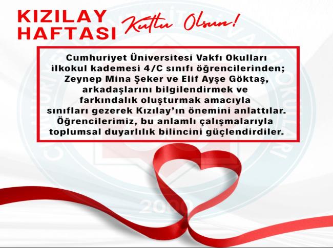 Kızılay Haftası Kutlu Olsun! görseli