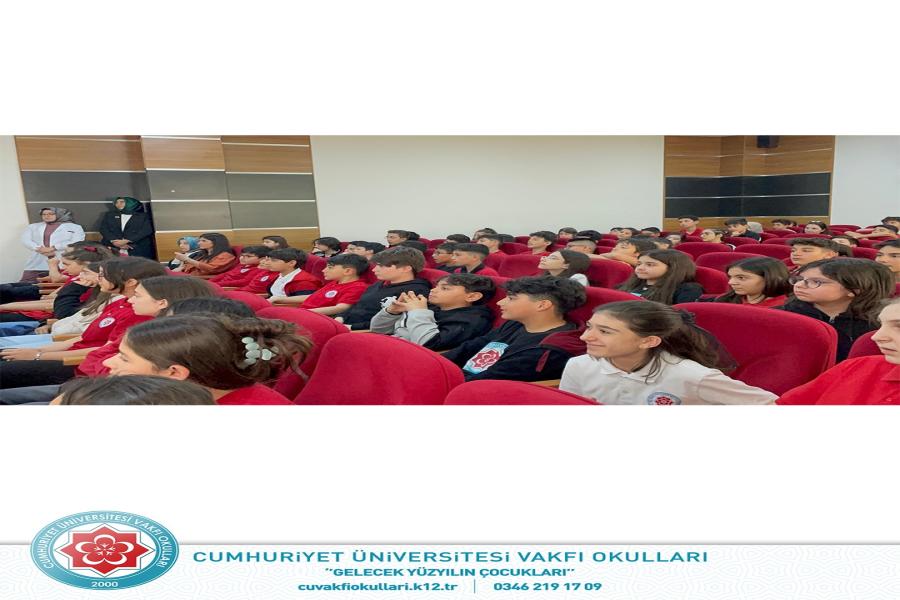 6.Sınıf öğrencilerimiz, Cumhuriyet Üniversitesi Eğitim Fakültesi tarafından düzenlenen Matematik Festivaline katıldılar.  Hem eğlendikleri hem bilimsel temaların yer aldığı etkinlik için ev sahipliği yapan CÜ Eğitim Fakültesi öğretim üyelerine teşekkür ederiz.