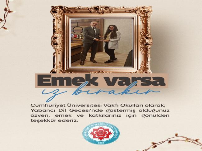 İngilizce Gecesinde Emek Veren Öğretmenlerimize Teşekkür Ederiz. görseli