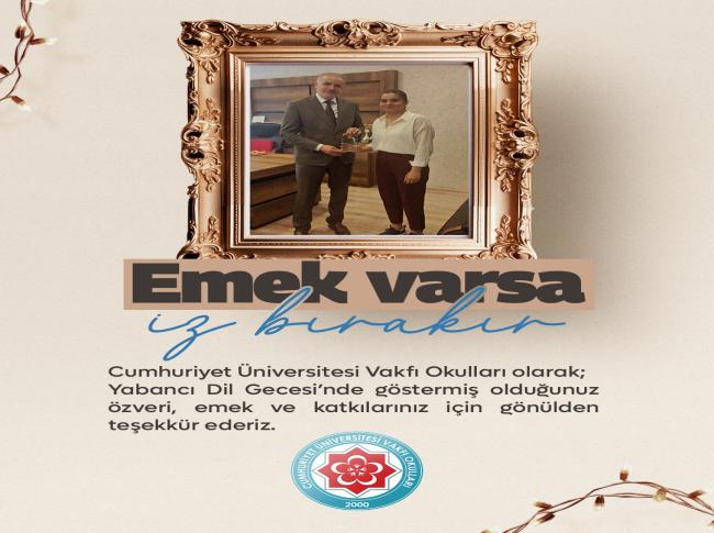 İngilizce Gecesinde Emek Veren Öğretmenlerimize Teşekkür Ederiz. görseli