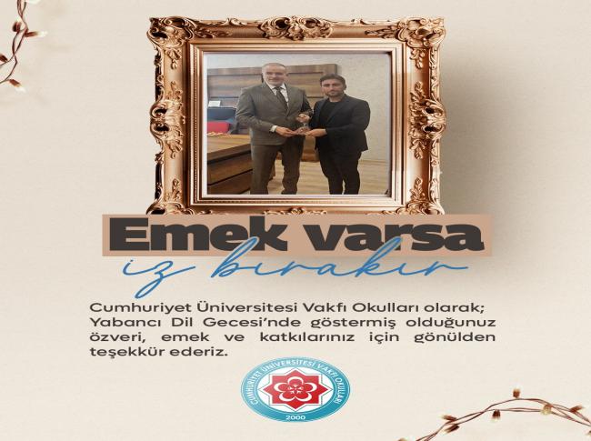 İngilizce Gecesinde Emek Veren Öğretmenlerimize Teşekkür Ederiz. görseli