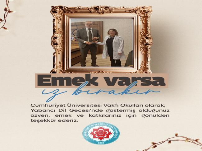 İngilizce Gecesinde Emek Veren Öğretmenlerimize Teşekkür Ederiz. görseli