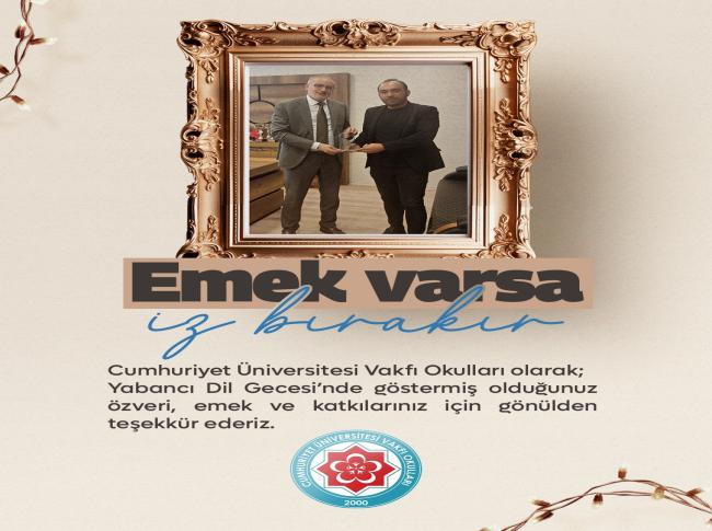 İngilizce Gecesinde Emek Veren Öğretmenlerimize Teşekkür Ederiz. görseli