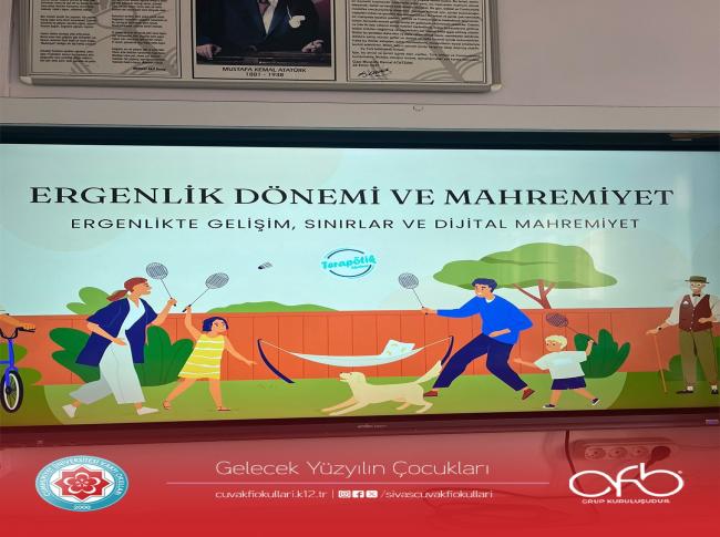  “Ergenlik, Mahremiyet, Dijital Mahremiyet ve Cinsiyet Rolleri” konulu bilgilendirici bir sunum gerçekleştirilmiştir.  görseli