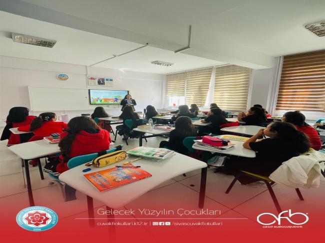 “Ergenlik, Mahremiyet, Dijital Mahremiyet ve Cinsiyet Rolleri” konulu bilgilendirici bir sunum gerçekleştirilmiştir.  görseli