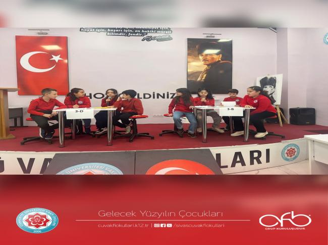 Sivas Cumhuriyet Üniversitesi Vakfı Okulları Özel Mahir Sevim Özduman İlkokulunda bugün heyecan dolu bir münazara etkinliği gerçekleşti! görseli