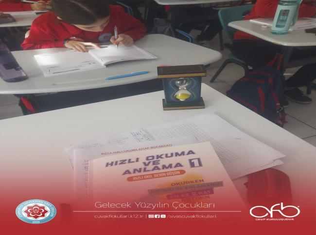 Hızlı Okuma ve Anlama 6.sınıf öğrencilerimiz Türk çe dersinde "Hızlı Okuma ve Anlama" eğitimi almaya başladılar. görseli