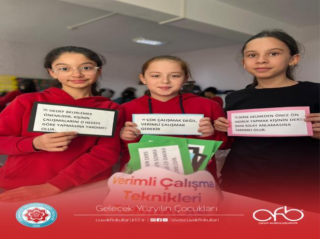 “Verimli Ders Çalışma Teknikleri” etkinliği gerçekleştirdik. görseli