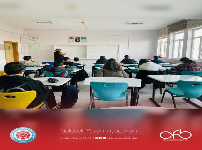 7.Sınıf haftasonu kurslarımızda Kur Sistemine göre oluşturulan sınıflarda çalışmalarımız devam ediyor... görseli