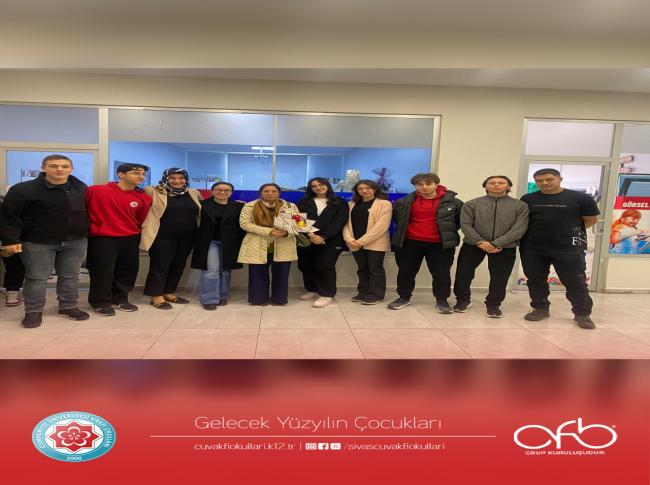 Sivas Cumhuriyet Üniversitesi Fen Fakültesi Moleküler Biyoloji ve Genetik Bölümünden Prof. Dr. Binnur Akkaya hocamızı Fen  ve Anadolu Lisesi öğrencilerimizle buluşturduk. görseli