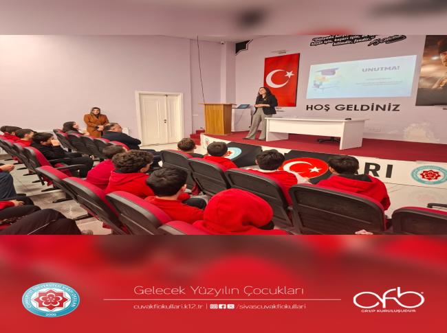 7.Sınıflarımızla Deneme Sınavı Çözme Stratejileri ve Motivasyon semineri gerçekleştirdik. görseli