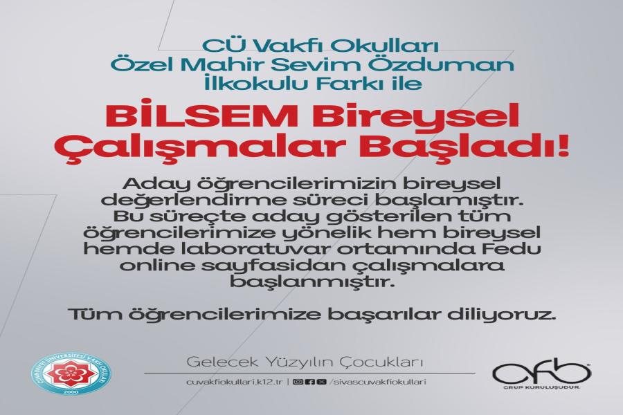 BİLSEM BİREYSEL ÇALIŞMALAR BAŞLADI!