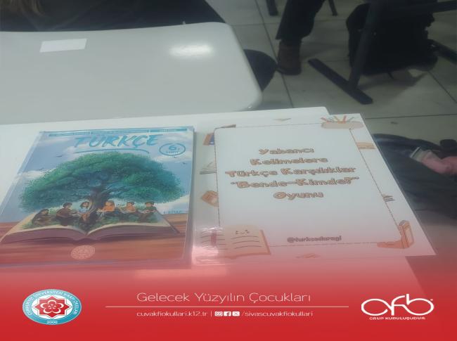 6.sınıf öğrencilerimizle Türkçe dersinde Yabancı Sözcüklere Türkçe Karşılıklar konusunu "Bende/Kimde?" oyunu ile pekiştirdik. görseli