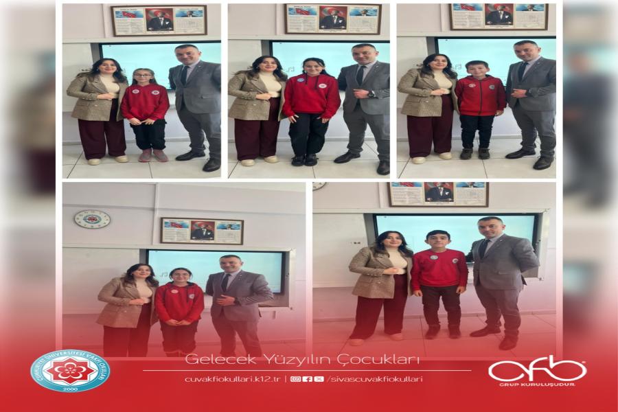Değerler Eğitimi Kapsamında Haftanın Enleri olan öğrencilerimize rozetleri takıldı.